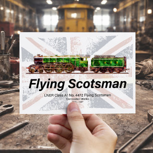 Postal Tren de vapor de Escocia volante Locomotora ingles