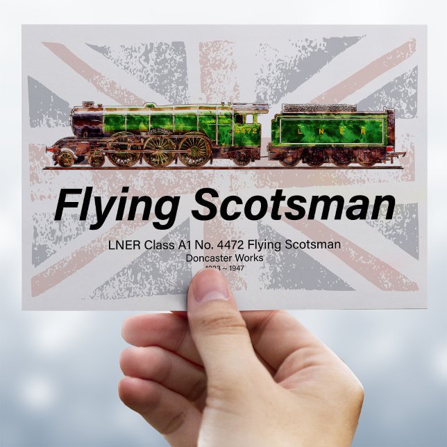 Postal Tren de vapor de Escocia volante Locomotora ingles (Subido por el creador)