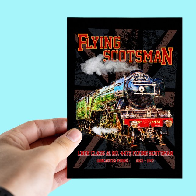 Postal Tren de vapor de Escocia volante Locomotora ingles (Subido por el creador)