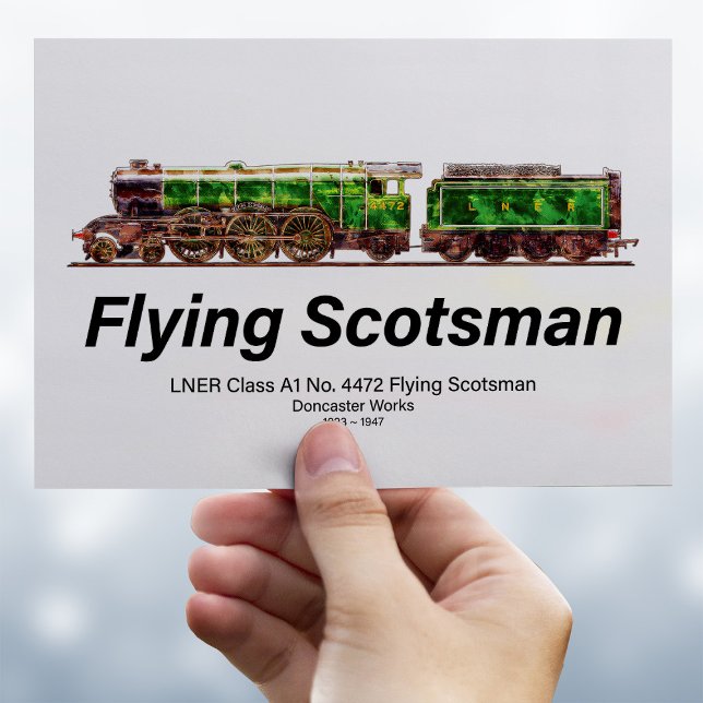 Postal Tren de vapor de Escocia volante Locomotora ingles (Subido por el creador)