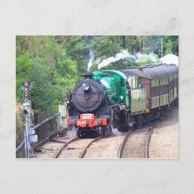 Postal Tren de vapor en Picton (Anverso)