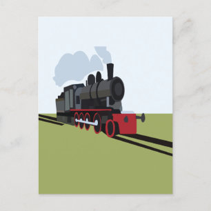 Postal Tren de Vapor Ferrocarril