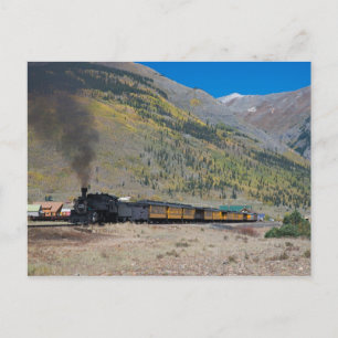 Postal Tren de vapor saliendo de la ciudad