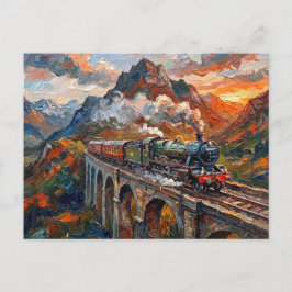 Postal Tren de Vapor Viaducto Alpino