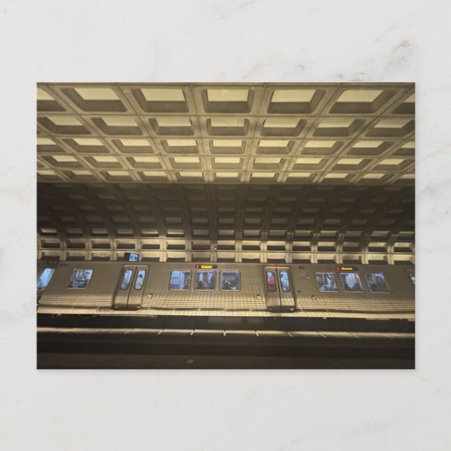 Postal Tren del metro de Washington (Anverso)