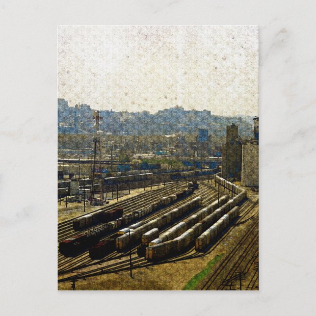 Postal Tren desde la novena planta, una vista de Kansas C (Anverso)