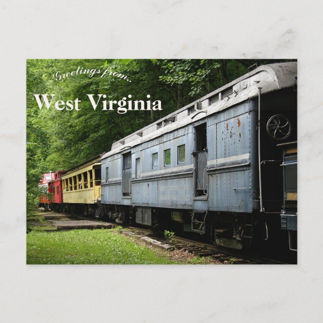 Postal Tren en Durbin West Virginia (Anverso)