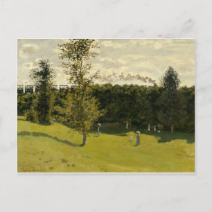 Postal Tren en el campo (1870)