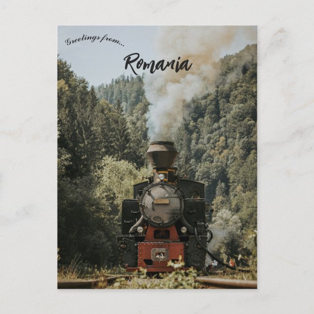 Postal Tren en Maramureș Rumania (Anverso)