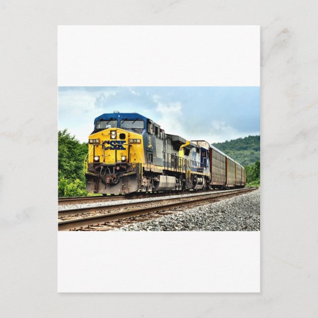 Postal Tren en rack automático (Anverso)