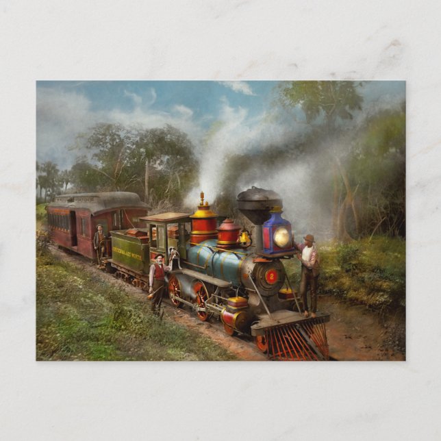 Postal Tren - Ferrocarril Celestial 1896 (Anverso)