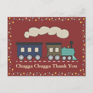 Postal Tren Gracias Postcard - Rojo