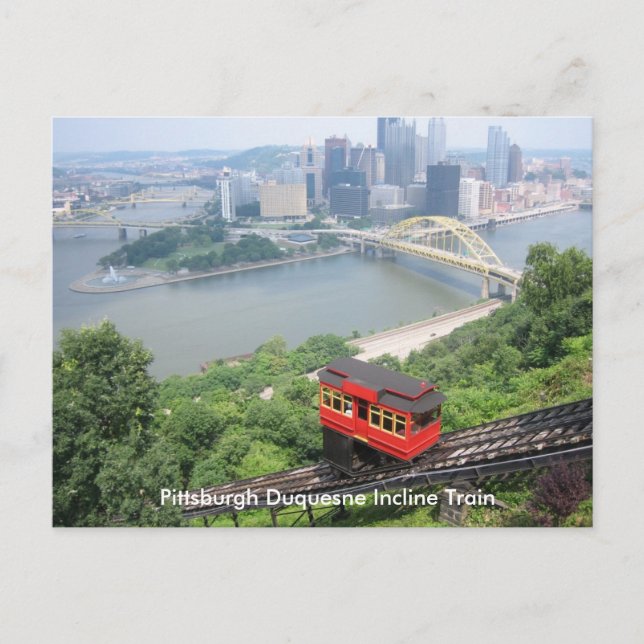 Postal Tren Incline Pennsylvania Pittsburgh Duquesne (Anverso)