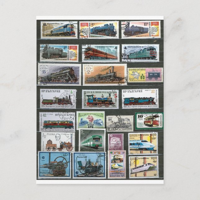 Postal Tren locomotoras ferroviarias 4 (Anverso)