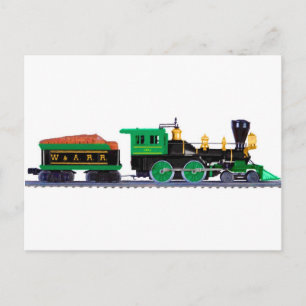 Postal Tren Negro Y Verde