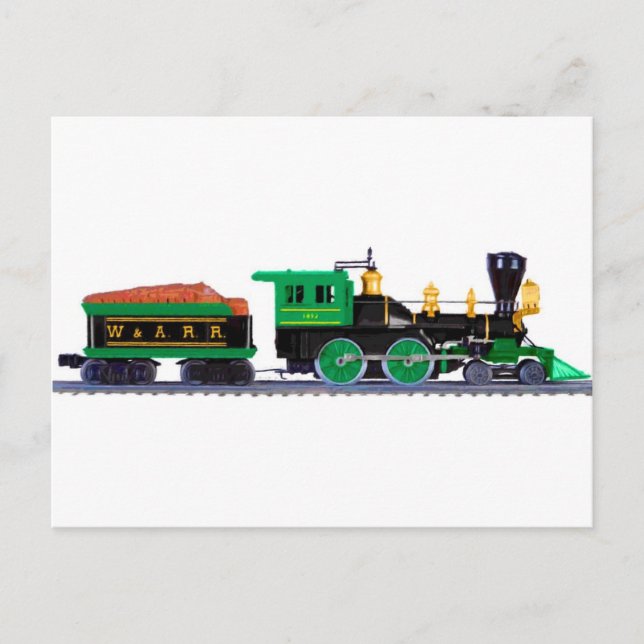 Postal Tren Negro Y Verde (Anverso)