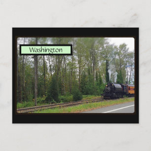 Postal Tren otoñal en Washington Postcard