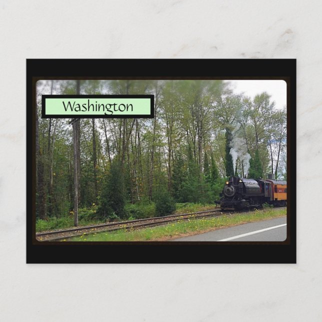 Postal Tren otoñal en Washington Postcard (Anverso)