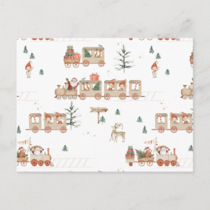 Postal tren polar - entrega de vacaciones de Navidad de S