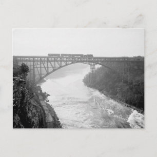 Postal Tren sobre el río Niagara, 1910