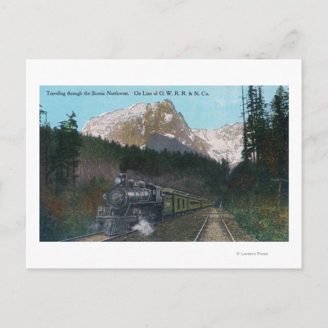 Postal Tren Viajando a través del noroeste (Anverso)