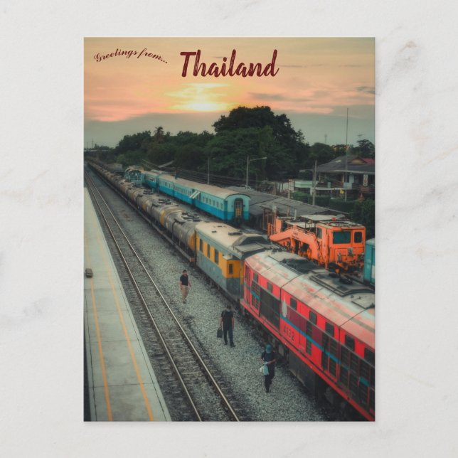 Postal Trenes de Chachoengsao Tailandia (Anverso)