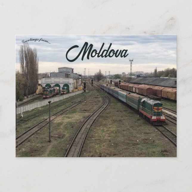 Postal Trenes en Chisinau Moldavia (Anverso)