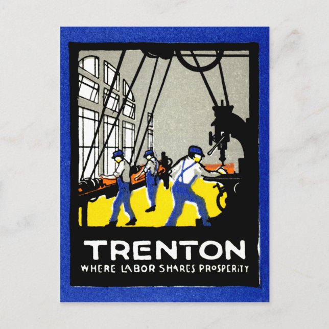 Postal Trenton de Nueva Jersey de 1915 (Anverso)