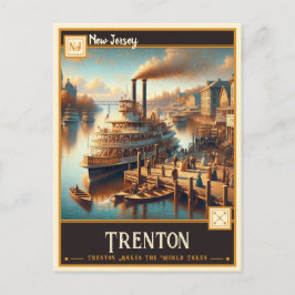 Postal Trenton, Nueva Jersey | Vintage