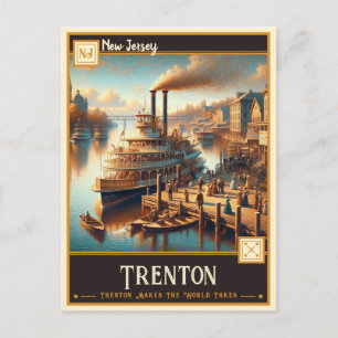 Postal Trenton, Nueva Jersey Vintage