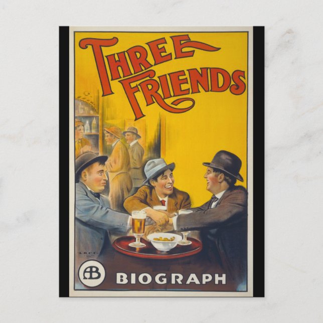 Postal Tres amigos (Anverso)