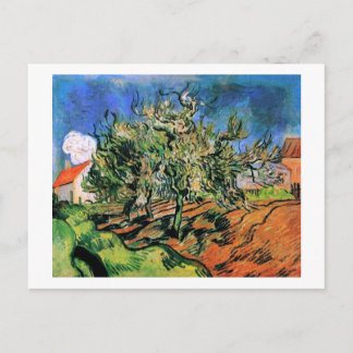Postal Tres árboles y un Bella Artes de Van Gogh