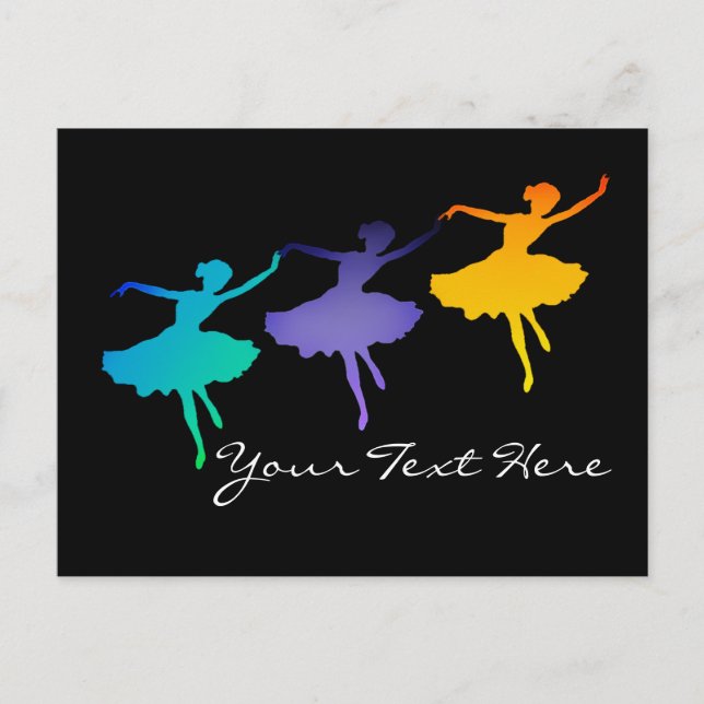 Postal Tres bailarinas (Anverso)