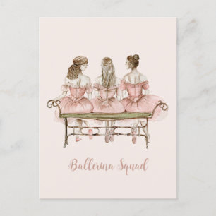 Postal Tres bailarinas cutas