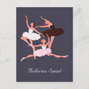 Postal Tres bailarinas cutas