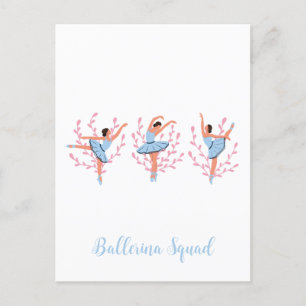 Postal Tres bailarinas cutas