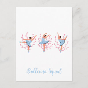 Postal Tres bailarinas cutas