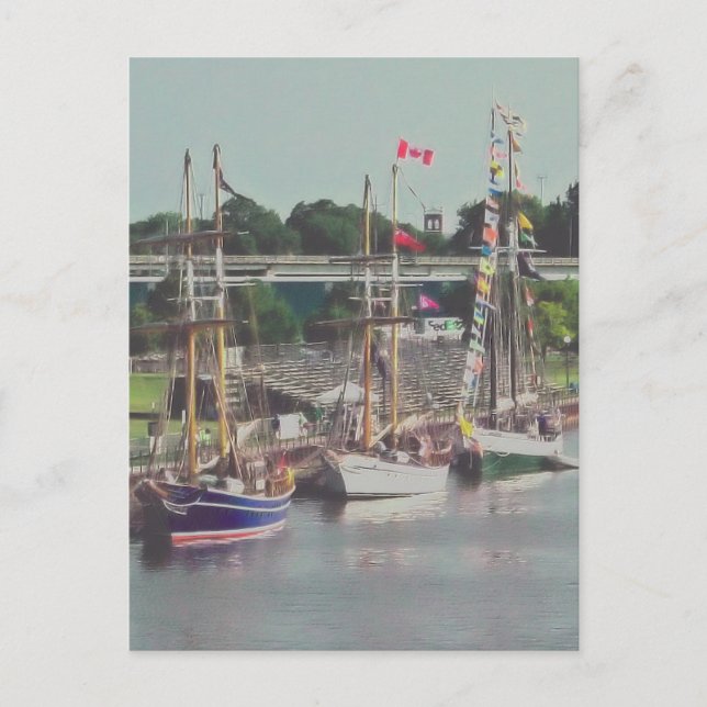 Postal Tres barcos llegaron navegando (Anverso)