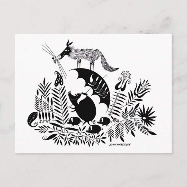 Postal Tres Cerditos (Anverso)