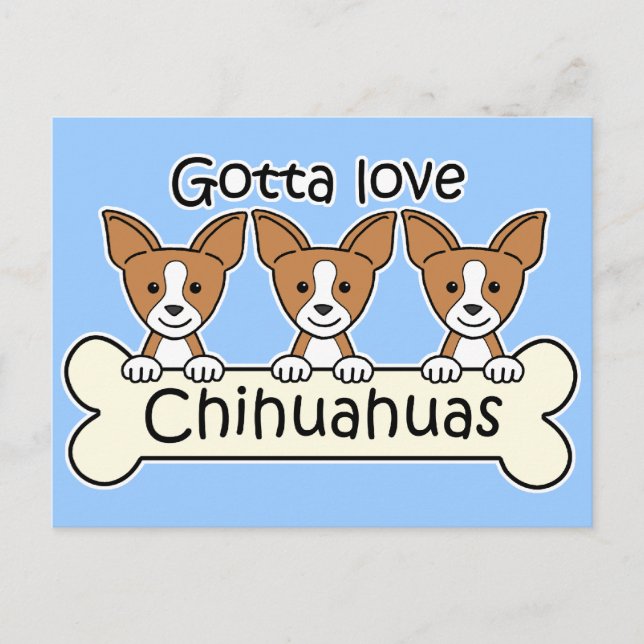 Postal Tres Chihuahuas (Anverso)