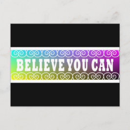 Postal Tres citas de palabra: cree que puede postcard