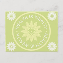 Postal Tres Citas De Palabra: La Salud Es Riqueza~