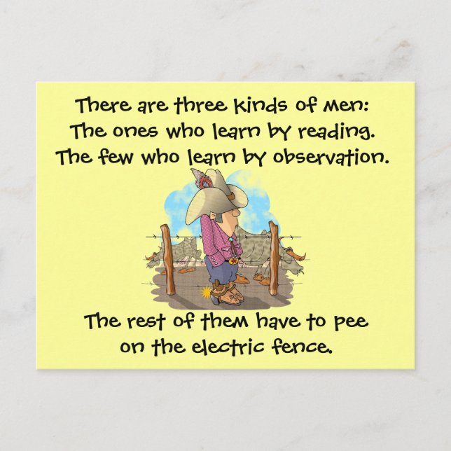 Postal Tres clases de hombres (Anverso)