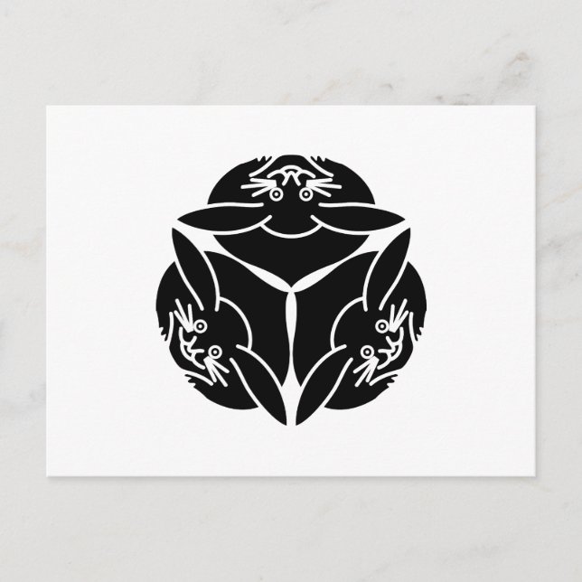 Postal Tres conejos (Anverso)