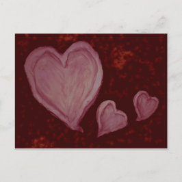 Postal Tres corazones