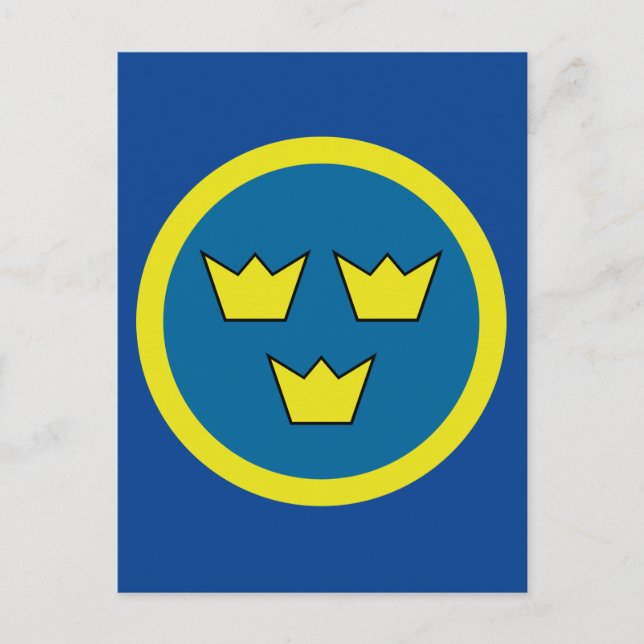 Postal Tres cuernos suecos (Anverso)