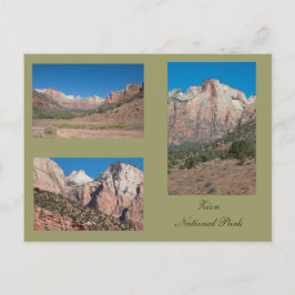 Postal Tres fotos del Parque Nacional de Zion