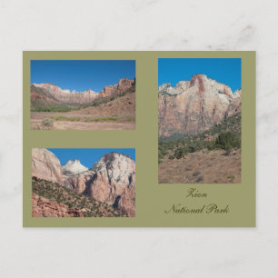 Postal Tres fotos del Parque Nacional de Zion