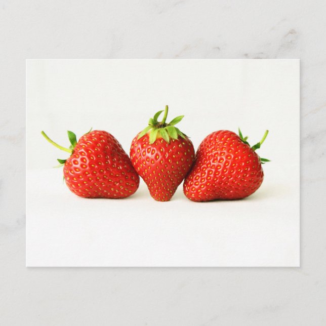 Postal Tres Fresas En El Pcnm Blanco (Anverso)