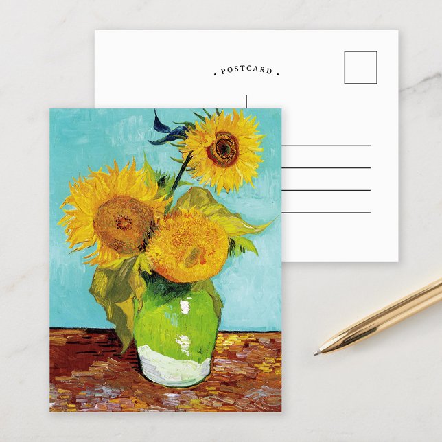 Postal Tres girasoles el | Vincent van Gogh (Subido por el creador)